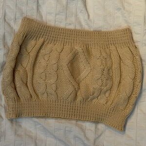 Princess Polly Cream Cable Knit Top